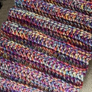 Handmade Crocheted Women's Scarf Multicolored Soft One of a Kind